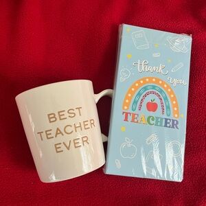 BEST TEACHER EVER MUG and TEACHER Notepad...It's a BUNDLE!!
